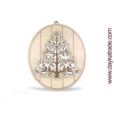 Cartel madera Navidad - arbol de Navidad DIY Manualidades Dayka Trade